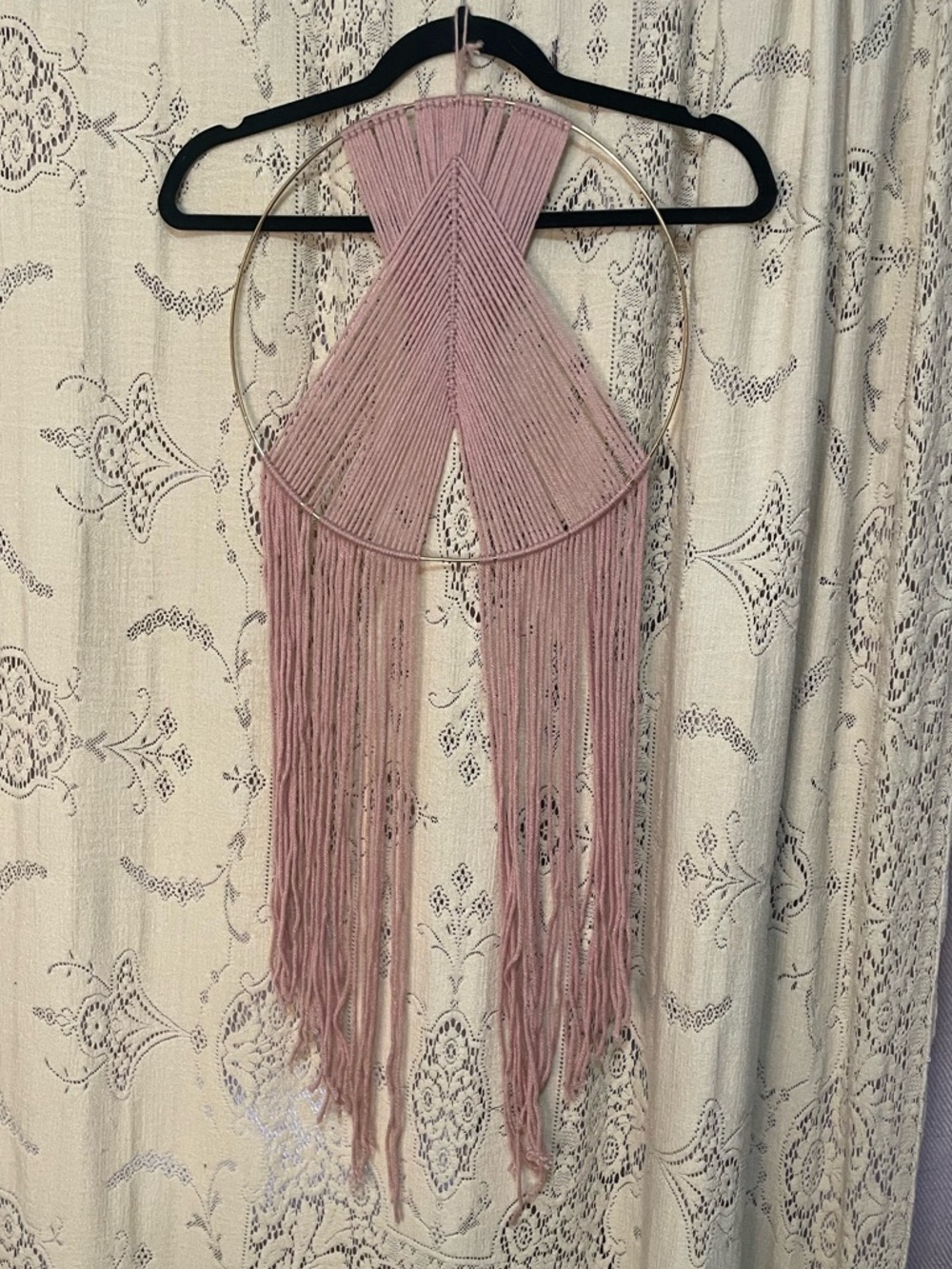 Handcrafted Pink Wall Hanger - Women Accessories